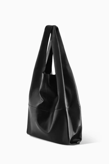 Slouchy Tote Bag in Leather