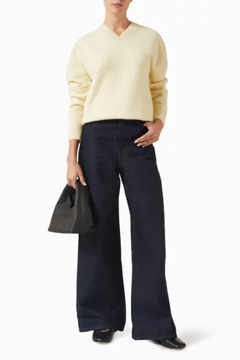 V-neck Sweater in Knit