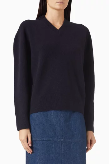 V-neck Sweater in Knit