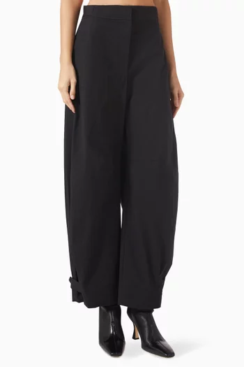 Utility Barrel-leg Pants in Cotton-blend