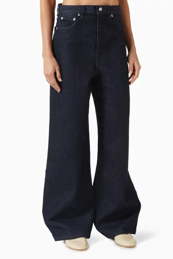 بنطال جينز دايل دينم بقصة ساق واسعة