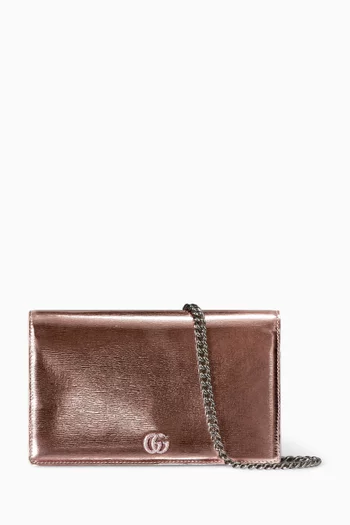 Bi-colour GG Marmont Wallet on Chain
