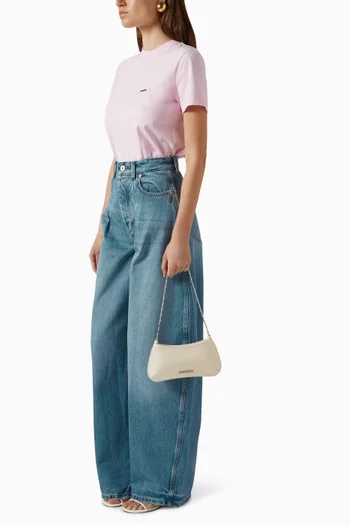 حقيبة كتف لو بيتيت بيسو بسلسلة جلد لامع