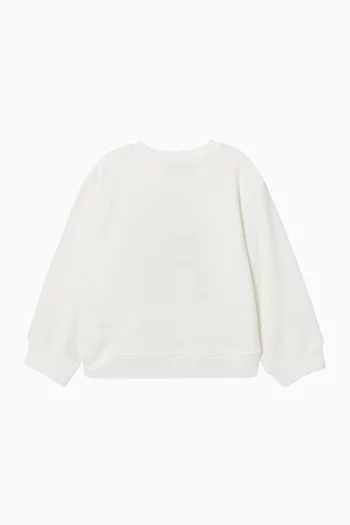 Floral Sweatshirt in Organic Cotton