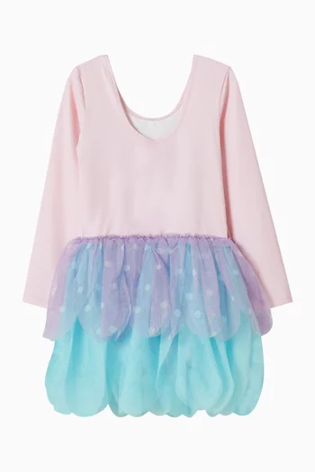 فستان بأكمام طويلة وطبعة فراشة