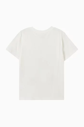 تي شيرت بطبعة حشرة تلعب الطبل قطن