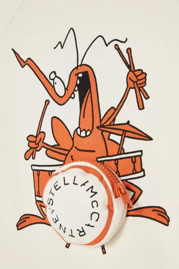 Insect Playing Drums Sweatshirt