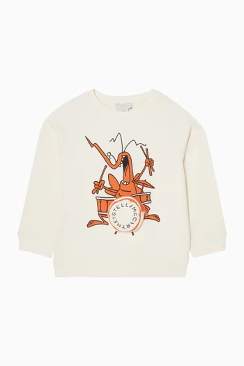 Insect Playing Drums Sweatshirt