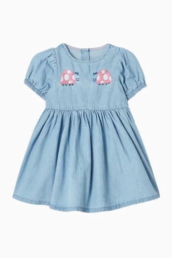 Ladybird Dress in Chambray Cotton