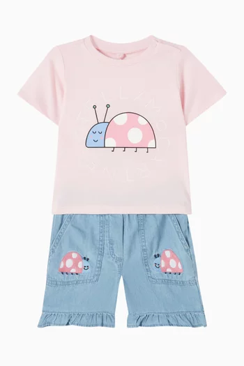 Ladybird Shorts in Cotton Chambray