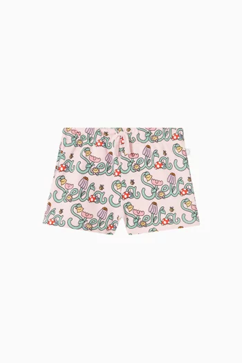 Strawberry & Floral Logo Sweatshorts
