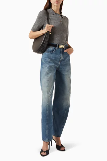 تي شيرت بياقة بولو صوف مارينو