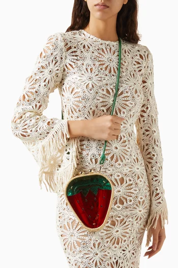 كلاتش ستروبيري صغير أكريليك