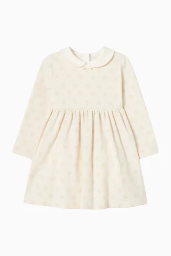 فستان بطبعة شعار الماركة قطن