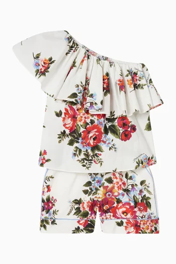 Floral-print Shorts in Cotton