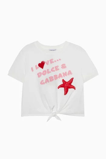 Terry Patch T-shirt in Cotton