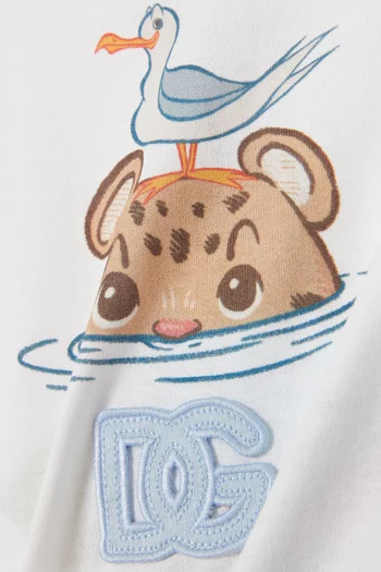 Baby Leopard-print T-shirt in Cotton