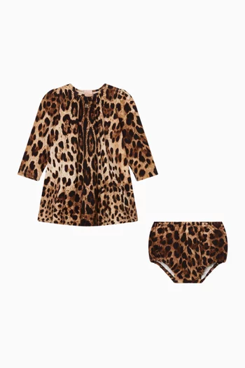 Leopard-print Dress in Wool