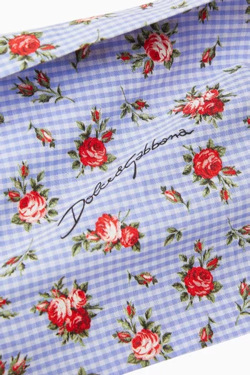 طوق رأس بنقشة ورود قطن بوبلين