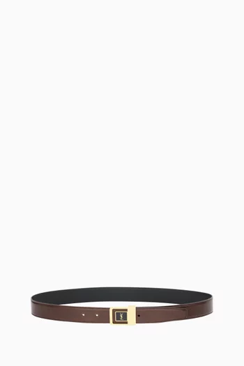 LA 66 Buckle Belt in Smooth Calf Leather