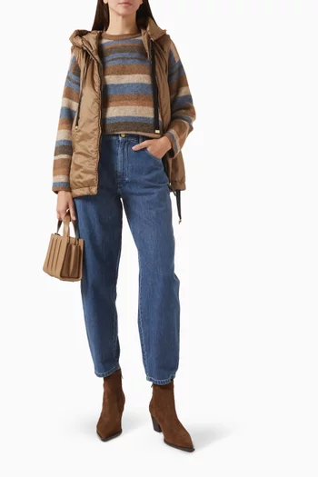 بنطال جينز بقصة تضيق باتجاه الكاحل دينم