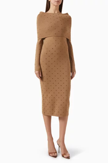 Adatti Embellished Dress in Wool