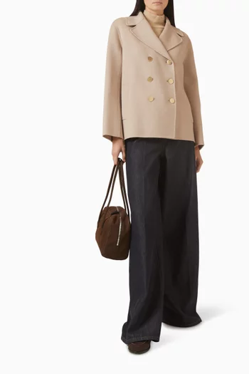 جاكيت بصفي أزرار صوف بكر