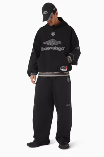 3B Football Polo Hoodie in Dry Fleece