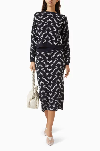 سترة فاراون بنقشة منسوجة من جاكار