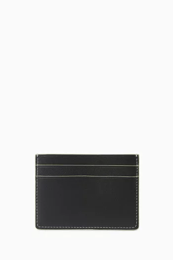 Logo Card Holder in Leather