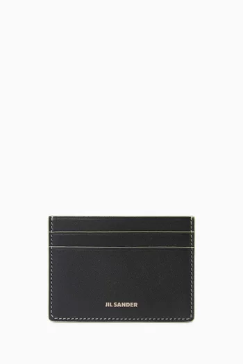 Logo Card Holder in Leather