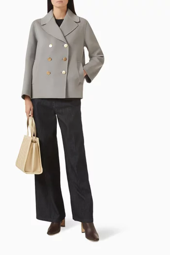 جاكيت بصفي أزرار صوف بكر