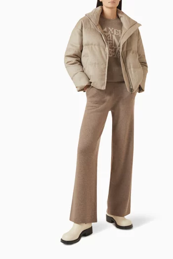 جاكيت مبطّن بالزغب كشمير مقاوم للماء