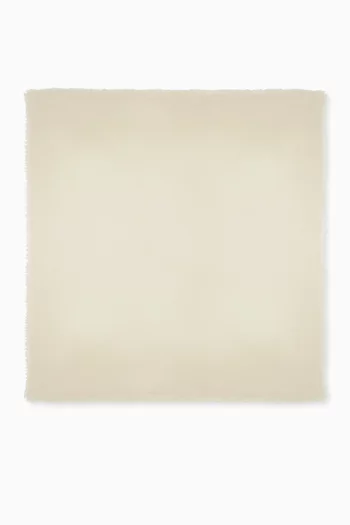 شال كبير بتصميم مربع صوف وحرير