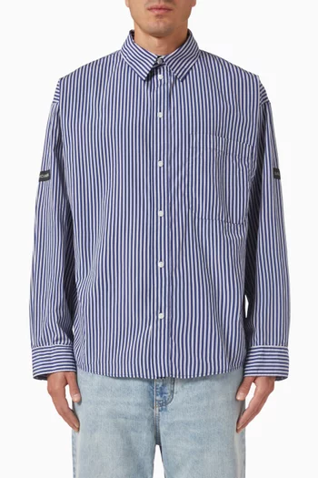 قميص فضفاض قطن بوبلين