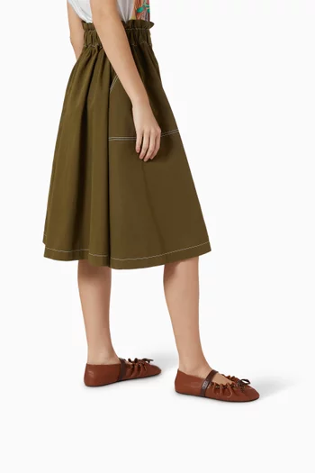 Mary Jane Ballet Flats in Leather