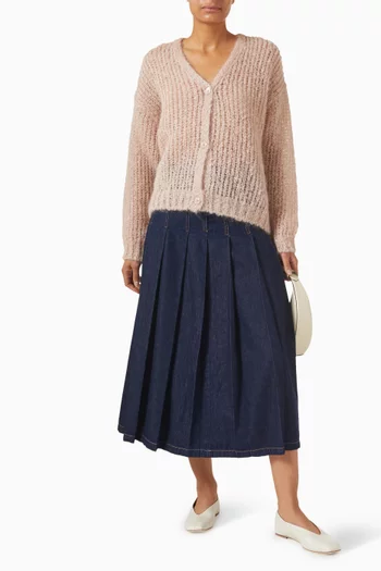 كارديغان دانزا منسوج من مزيج موهير