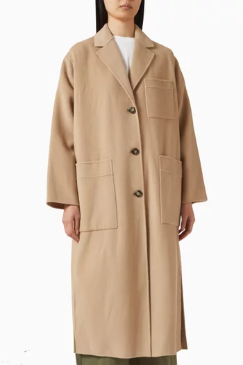 Long Coat in Double-faced Wool