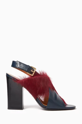 Criss-cross Sandals in Kidskin & Calfskin Leather