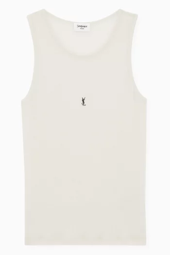 Cassandre Tank Top in Ribbed Cotton Jersey