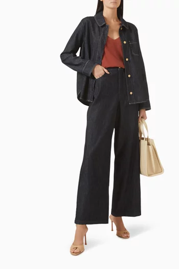 قميص بأزرار دينم