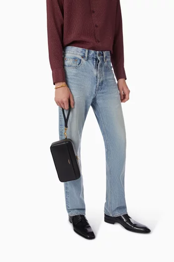 Travel Pouch in Smooth Leather