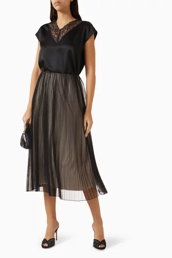 Baby Pleated Maxi Skirt in Tulle