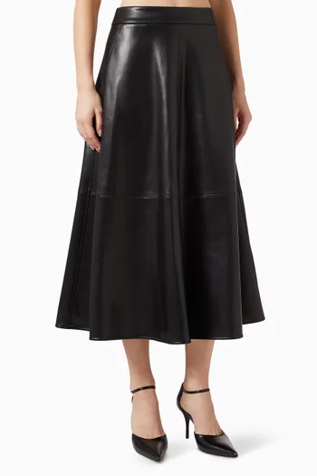 Flared Midi Skirt in Jersey