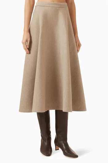 A-line Skirt in Technical Wool