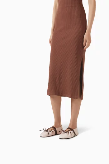 Mary Jane Ballerinas in Soft Leather