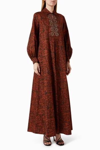 Rhinestone Printed Kaftan