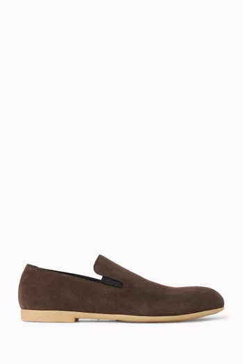 Almond-toe Loafers in Suede