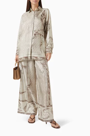 Grado printed Shirt in Silk-twill