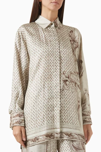 Grado printed Shirt in Silk-twill